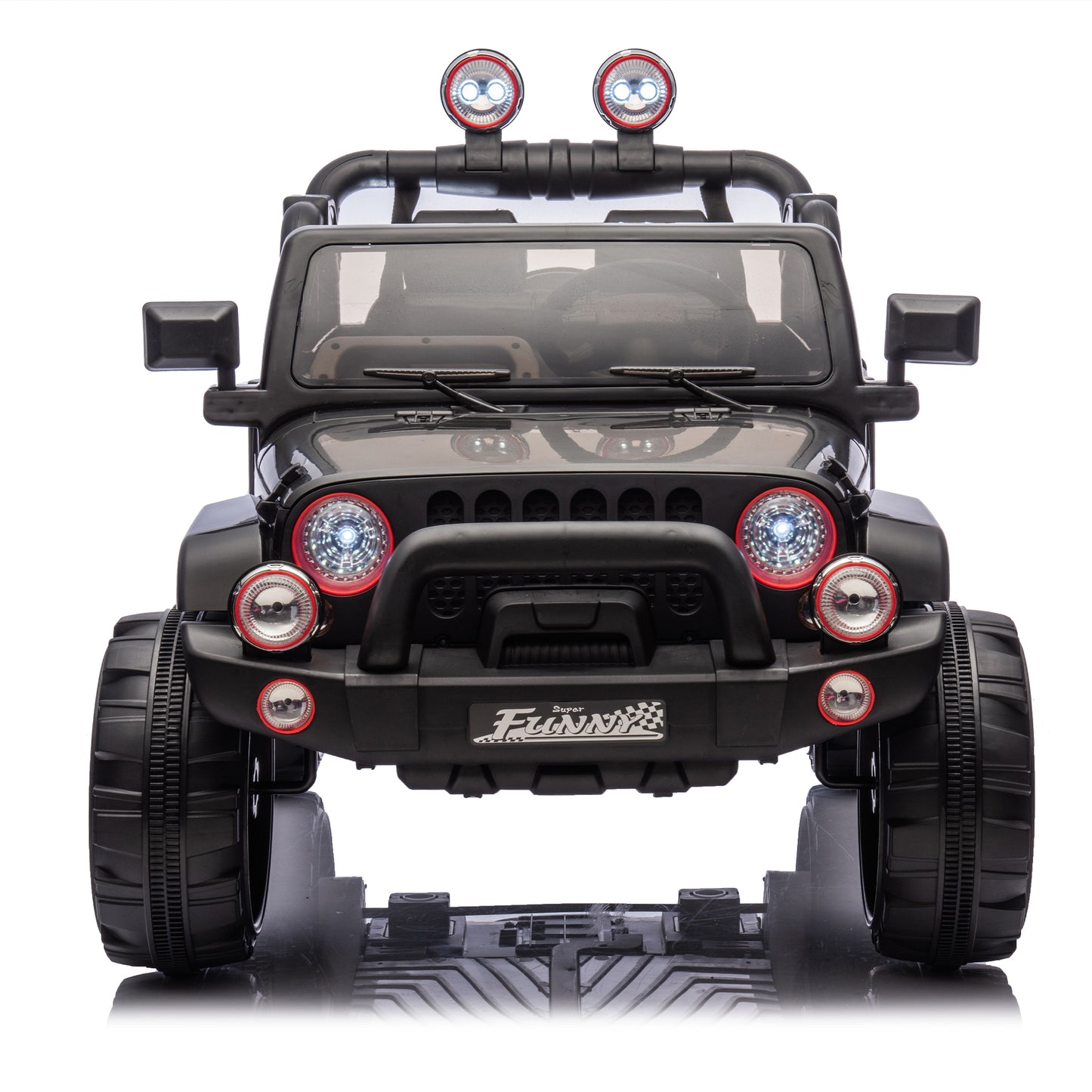 24V Kids Ride On Electric Car W/Parents Control,Seat width 19.09in,2WD,Rear suspension,Trunk storage,Portable pull rod,Light&Searchlight,Bluetooth,USB,Provide a speed of 2.5-4MPH for Kids Aged 3-8.