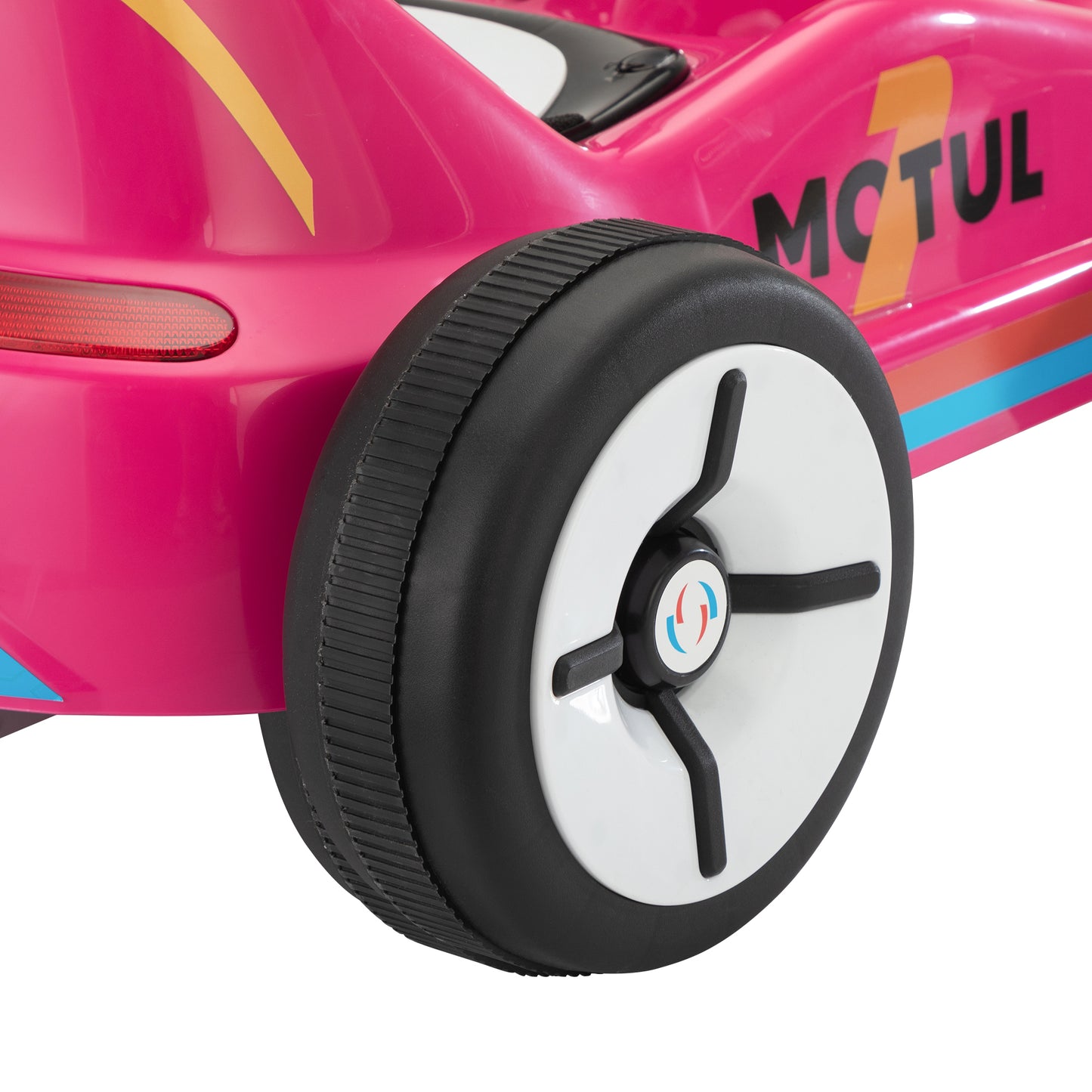 12V Kids Ride On Go Kart, Electric 4-Wheeler Car with Remote Control, Cushioned Seat, LED Lights, MP3 Music, Bluetooth, Pedal Control, Battery Powered Vehicle for 3-8 Years Old, Rose Red