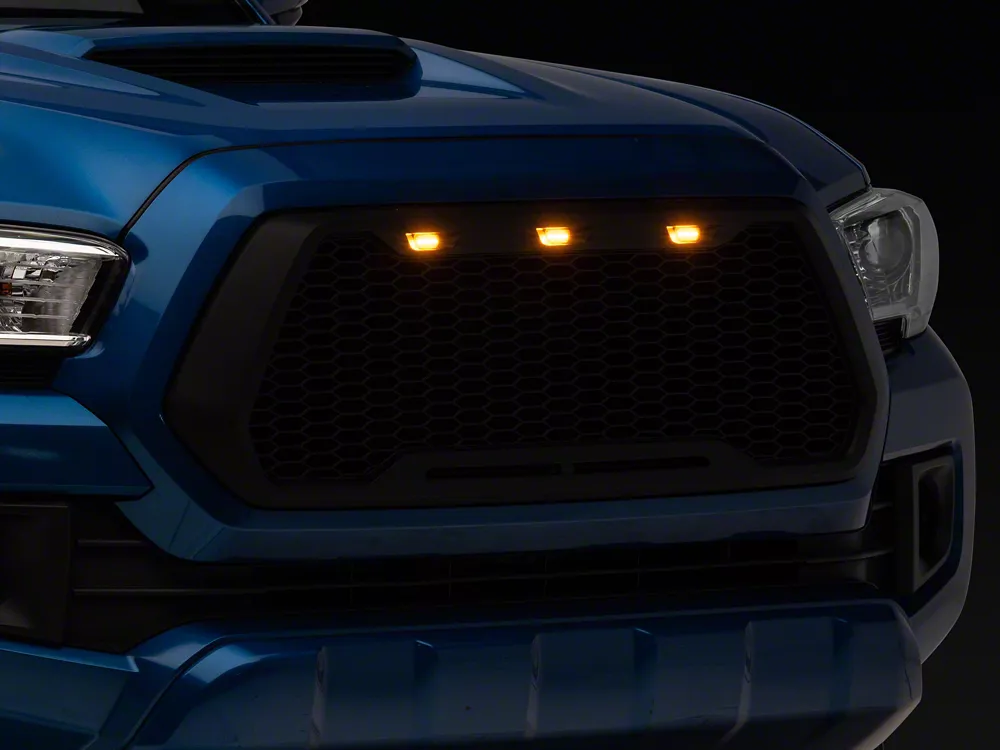 Black Mesh Grille For Toyota tacoma 2016 -2023 Not Fit Truck with Radar Behind the Badge