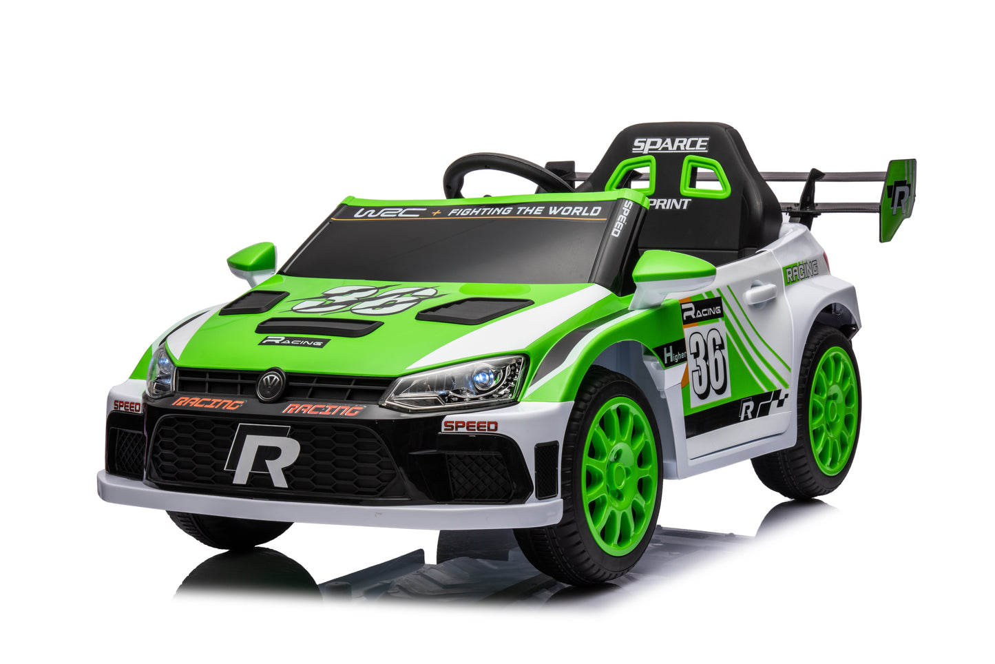 12V4A 20W*2 one button start, forward and backward, high and low speed, music, front light, power display, two doors can open, 2.4G R/C, seat belt four wheel absorber KIDS RIDE ON CAR
