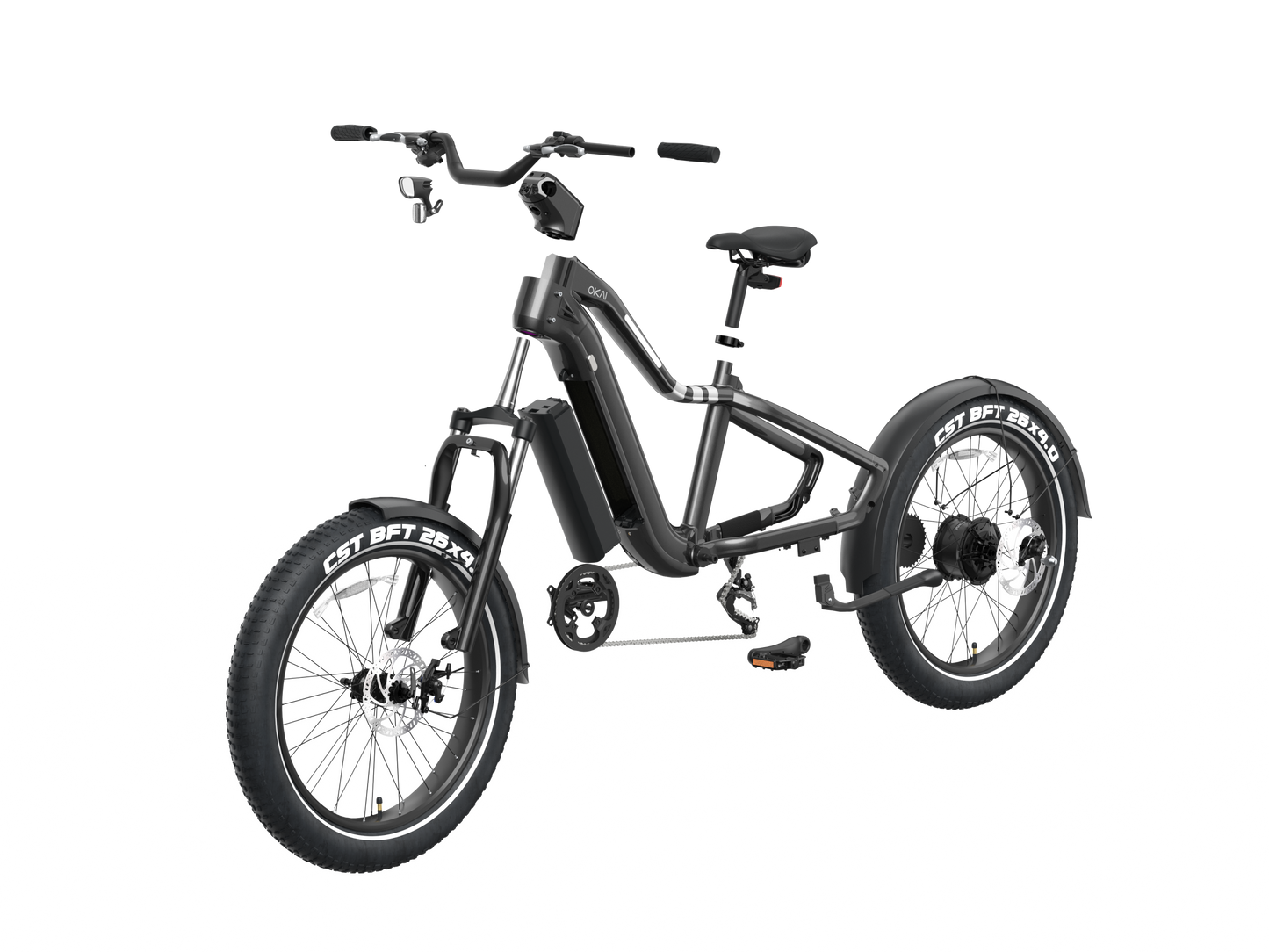 26" Step Over Electric Mountain Bike - Black