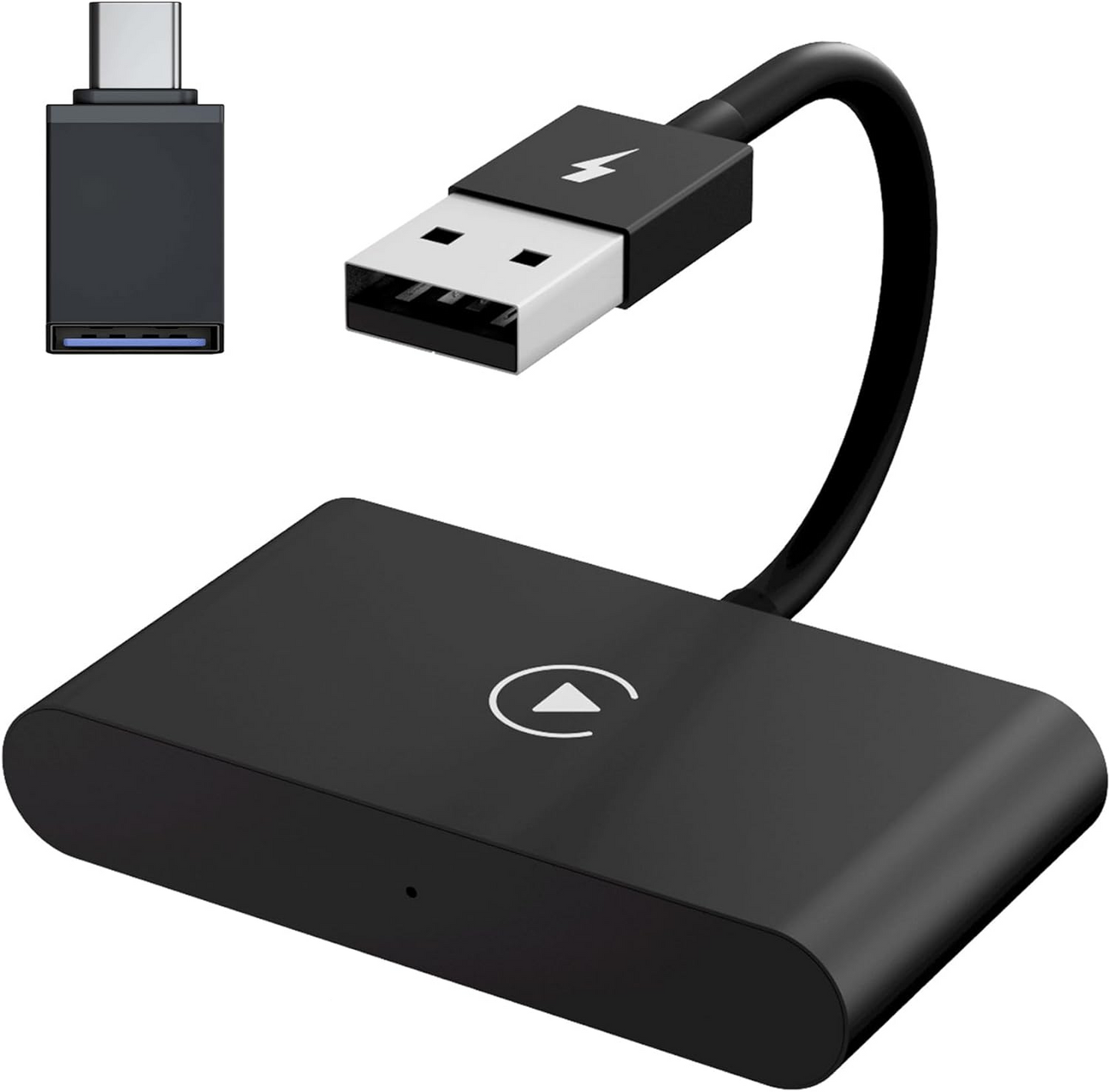 2024 CarPlay Wireless Adapte,Suitable for cars with Apple wired CarPlay that come with the original car, convert wired to wireless CarPlay, and support online update plug-ins(black and white)