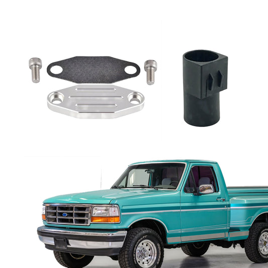 EGR Delete Kit for 1986-1995 Ford F150 F250 F350 Mustang 2.8L 4.9L 5.0L 5.8L 7.5L Bronco EGR Simulator Eliminator Delete & Block Off Plate Kit
