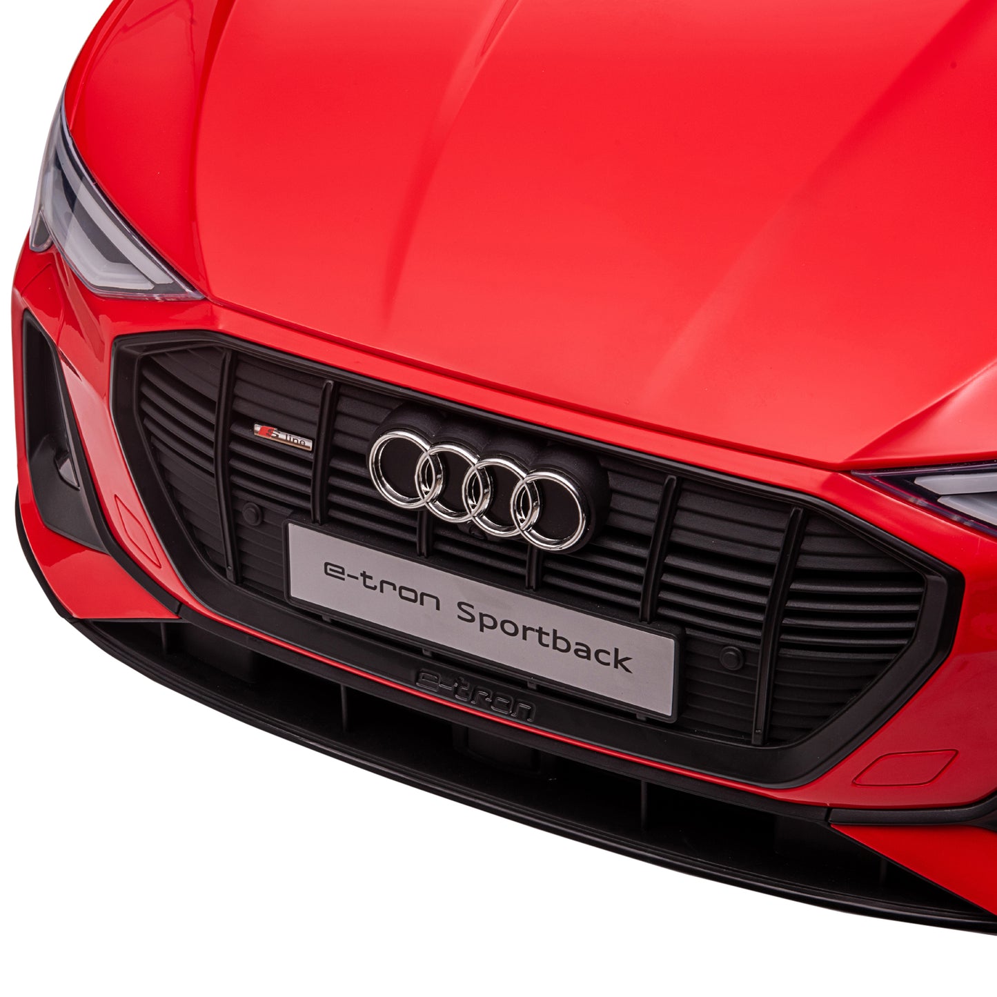 12V Kids Electric Ride On Audi E-tron Car, Battery Powered Toy wIth Parent Remote Control, Safety Belt, LED Lights, Music and Horn, Red