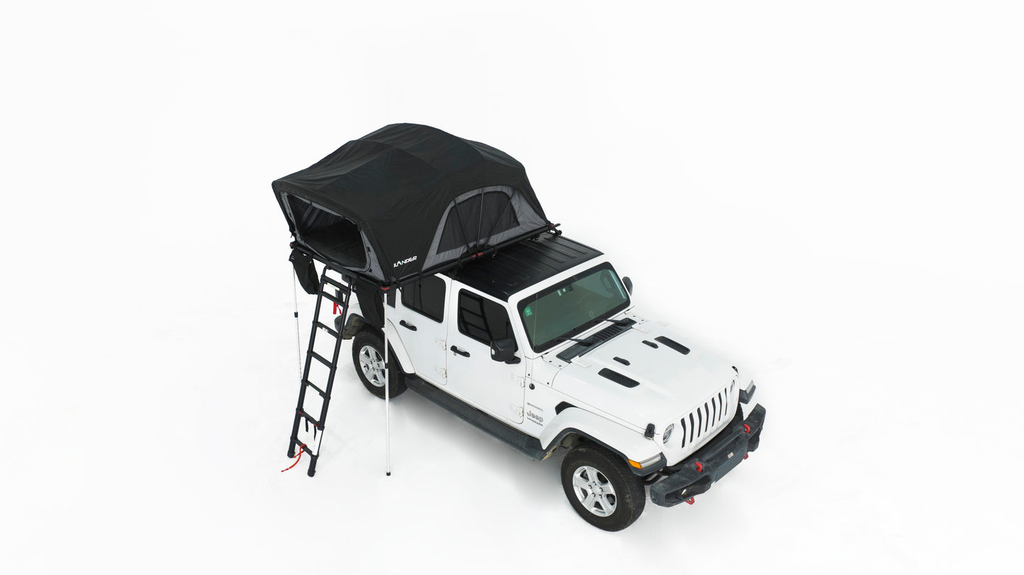 ILANDER Lite Cruiser Roof Top Tent 140cm, Entry level Overland Aluminium Fold Out Style Car Roof Tent for Sedan Van SUV Truck Camping Waterproof,Windproof ,Sturdy
