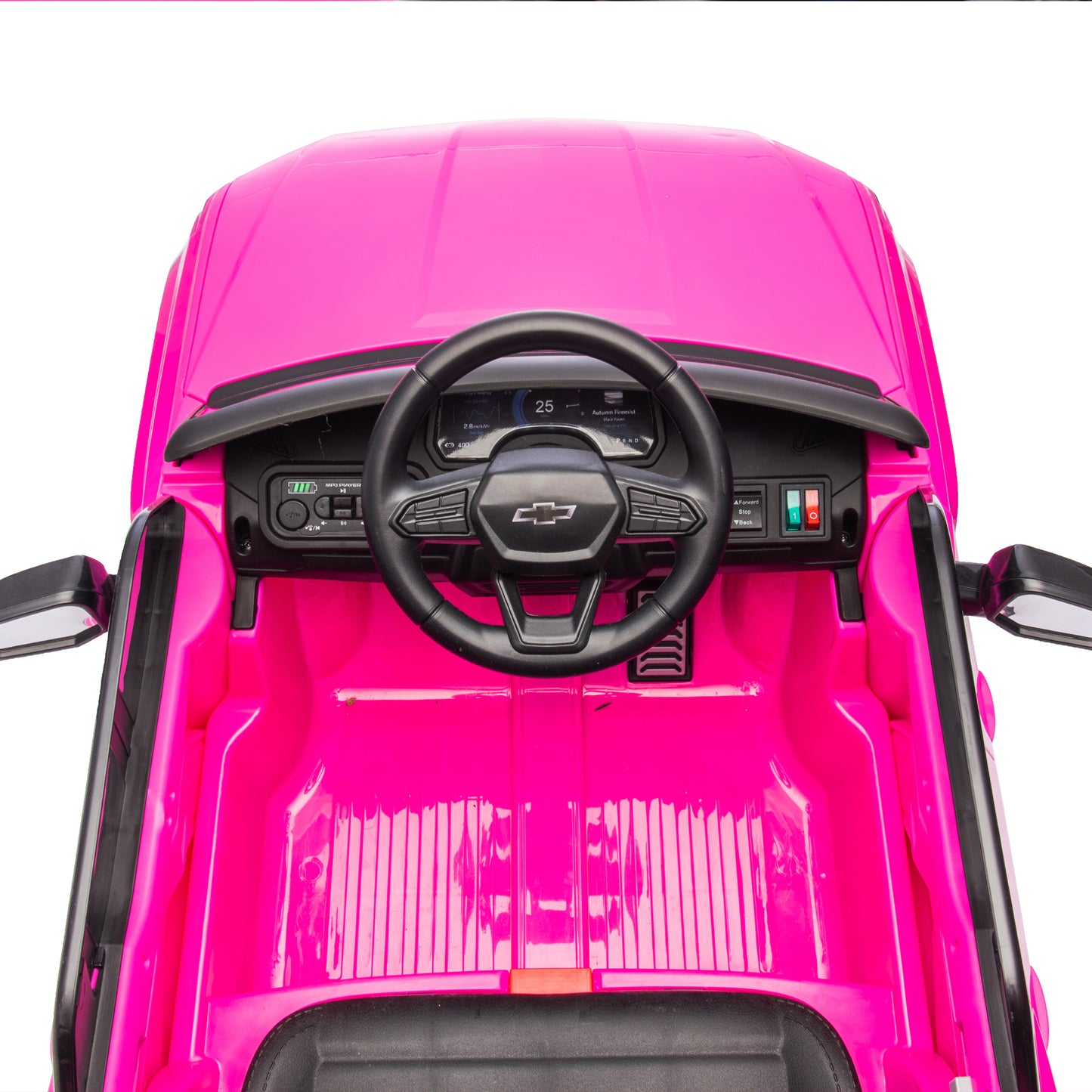 24V Kids Ride on Car W/Parents Control,Licensed Chevrolet Silverado,Four-wheel suspension,LED Lights,Bluetooth,music,USB,MP3,Power display,speeds 2.49-3.73MPH For kids aged 2-5.