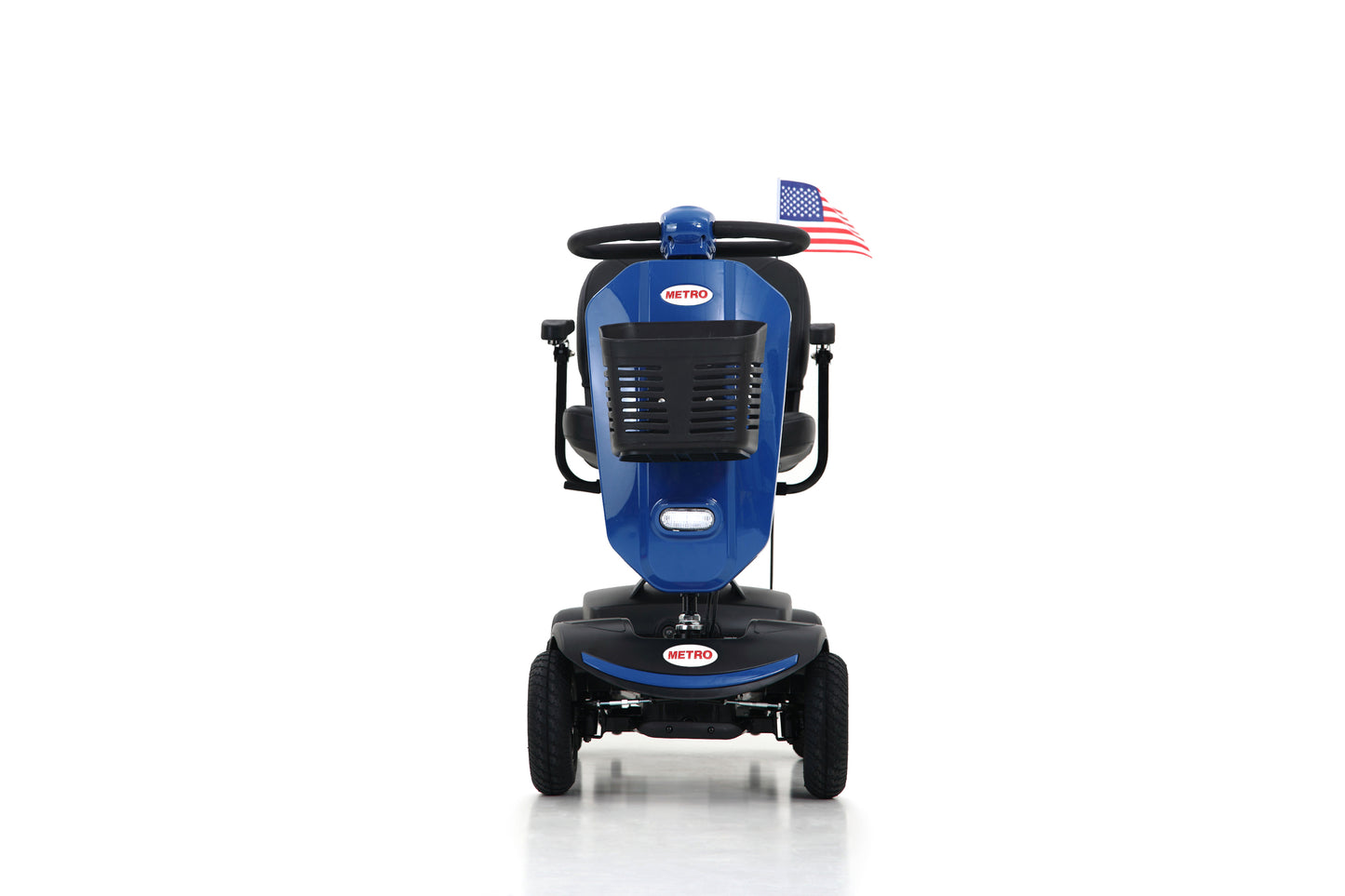 [Willando] Outdoor compact mobility scooter with windshield ,300W Motor, Travel - Long Range Power Extended Battery with Cup holders & USB charger port,BLUE