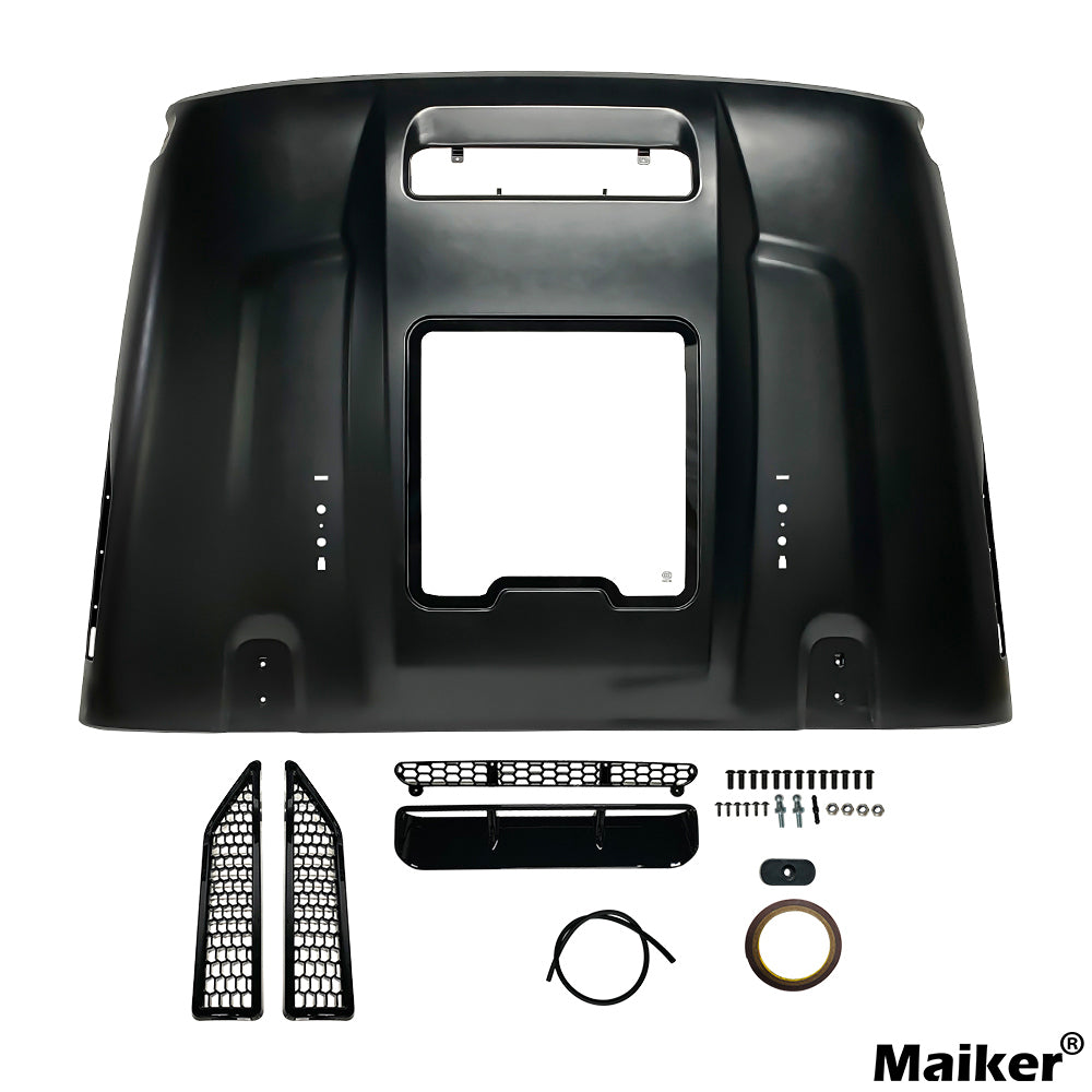 Heat Dispersion Steel Cowl Hood for 2018-2024 Jeep Wrangler Accessories JL JLU &  Gladiator JT Replacement Hood Vent (not fit 392)
