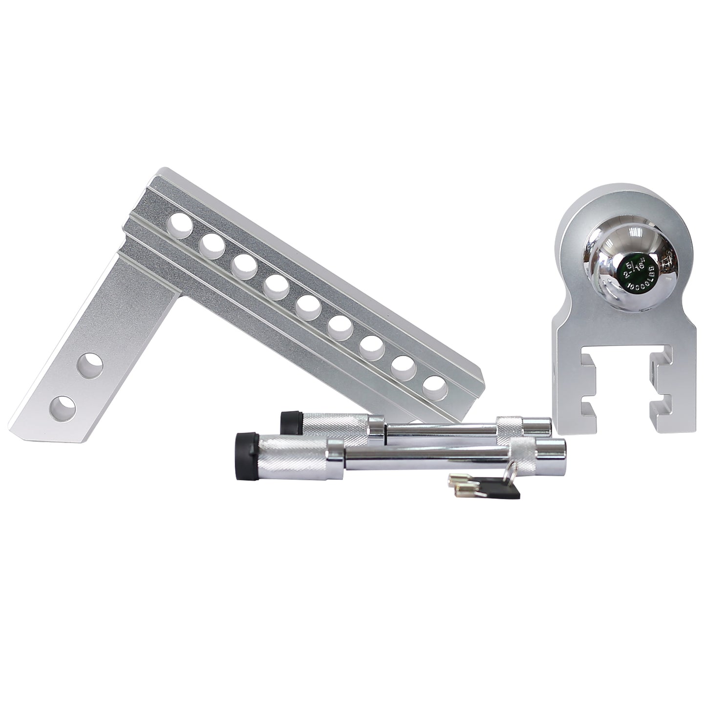 Alu Adjustable Trailer Drop Hitch,2inch receiver,8 inch adjustable