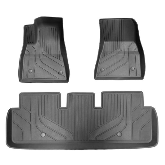 Mats Fit for 2024 Tesla Model 3 Highland, TPE All-Weather Floor Liner, Full Set Black Floor Mats and Cargo Liner Mat Custom Fit for Tesla Model 3 Highland