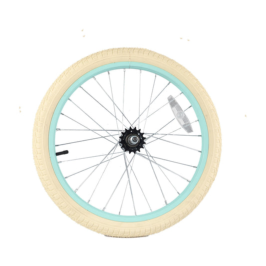 20 Inch Girls Bike Front Wheels Replacement with Solid Air Rubber Tire and Inner Tube