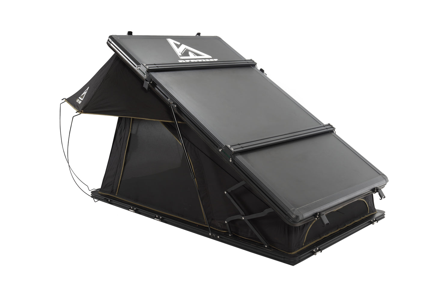 BEDTIME Hard Shell Rooftop Tent-Honeycomb aluminum,Hydraulic support,three second speed open,Roof rack,High sunscreen&water resistance Level,Sturdy,Better ventilation For 2-3 people Car SUV Truck tent