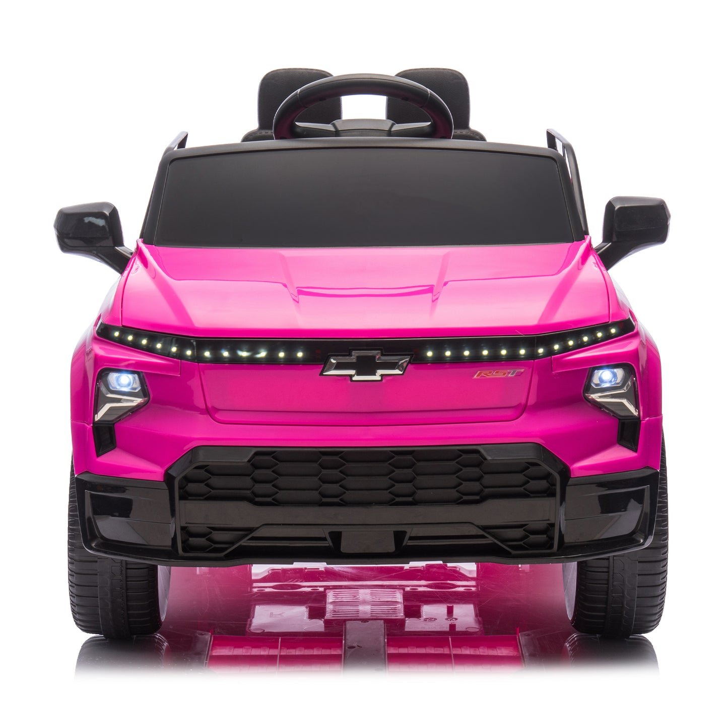 24V Kids Ride on Car W/Parents Control,Licensed Chevrolet Silverado,Four-wheel suspension,LED Lights,Bluetooth,music,USB,MP3,Power display,speeds 2.49-3.73MPH For kids aged 2-5.