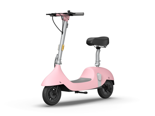 Electric Scooter with Foldable Seat w/35 Miles Operating Range & 15.5mph Max Speed - Pink