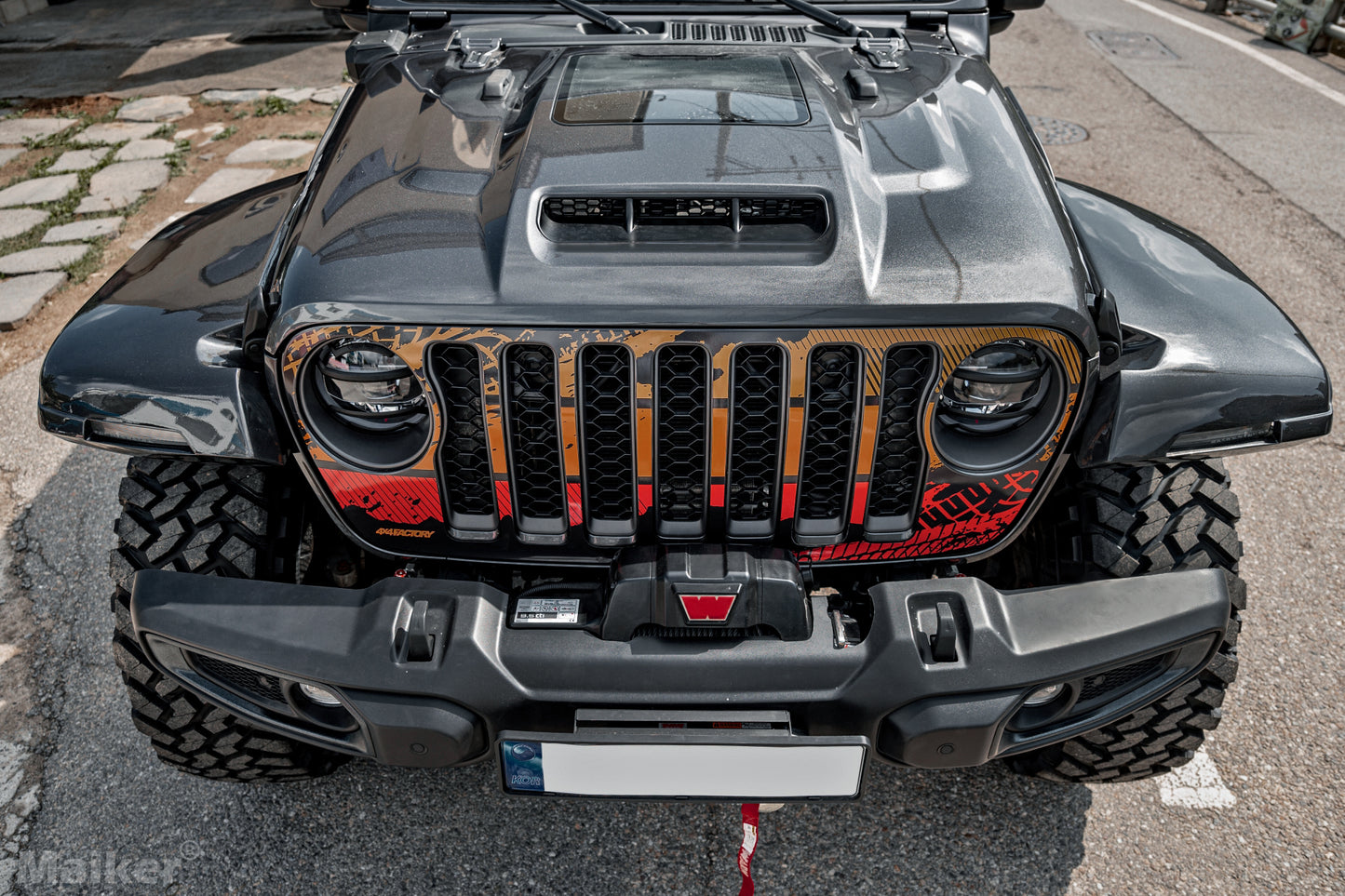 Heat Dispersion Steel Cowl Hood for 2018-2024 Jeep Wrangler Accessories JL JLU &  Gladiator JT Replacement Hood Vent (not fit 392)