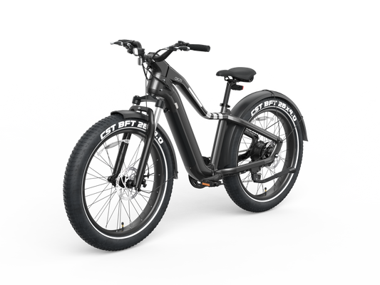 26" Step Over Electric Mountain Bike - Black