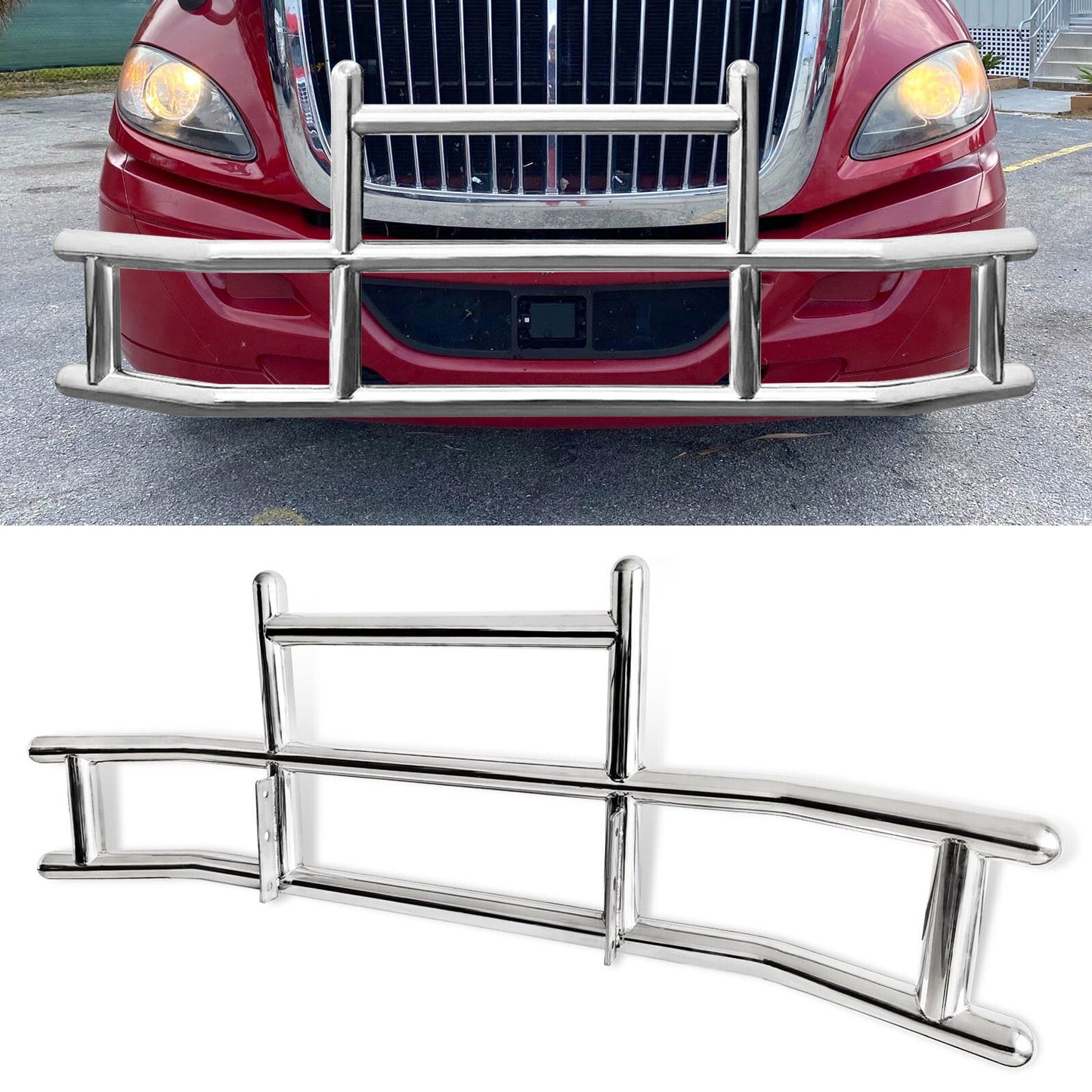 Front Bumper Deer Guard for International Prostar 2008-2016 with Brackets G04018