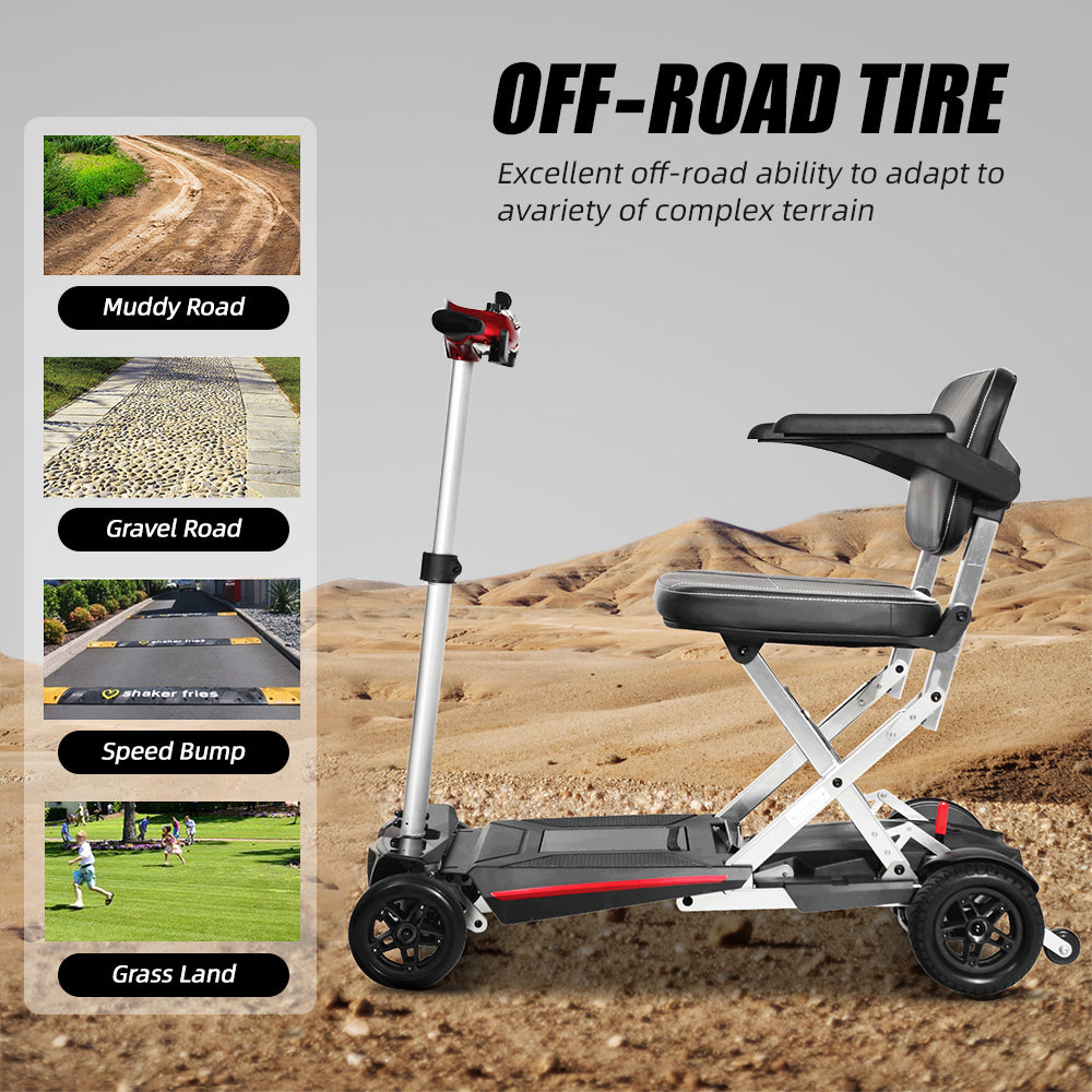 MOBIFREE Powered Lightweight Manual Folding Mobility Scooter M2020 for Adults and Seniors.