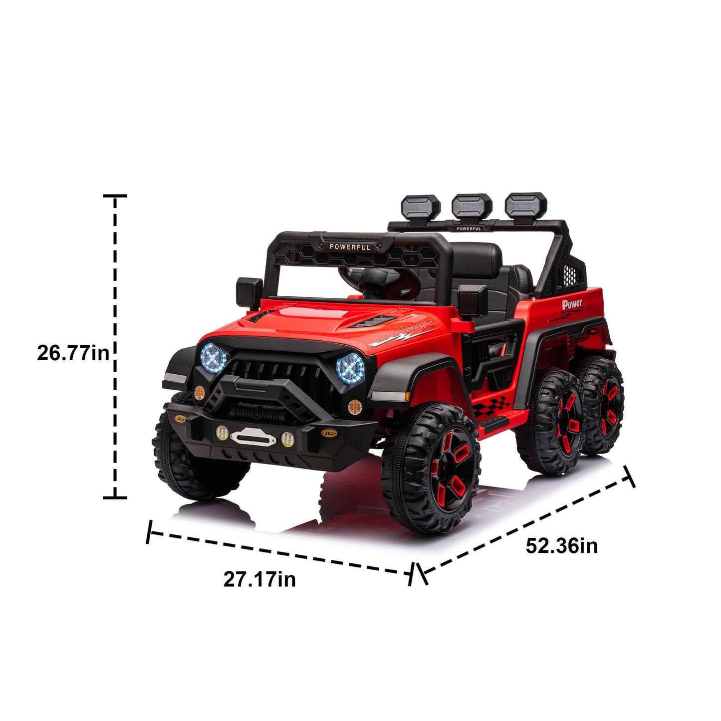 24V Ride On Large PickUp Truck car for Kids,ride On 4WD Toys with Remote Control,Parents Can Assist in Driving,Bluetooth music version,Pickup truck design with spacious storage in the rear.