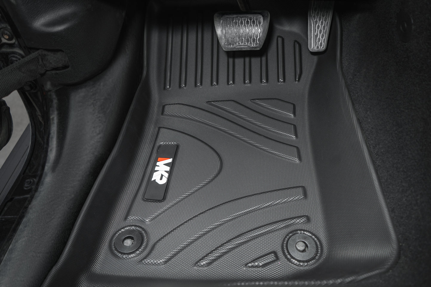 MKR Waterproof and Stain-resistant TPE Car Floor Mats Black 3 PCS For Jeep Wrangler JL 2018+ 4 Doors Model ( Not Fit for Jeep Wrangler JK or 4XE)