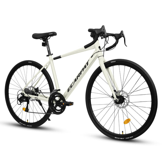 A28320RS 700C Road Bike, 16-Speed Outdoor Bike Disc Brakes, Light Weight Aluminum Frame ,Racing Bike City Commuting Road Bicycle M Size for Men Women