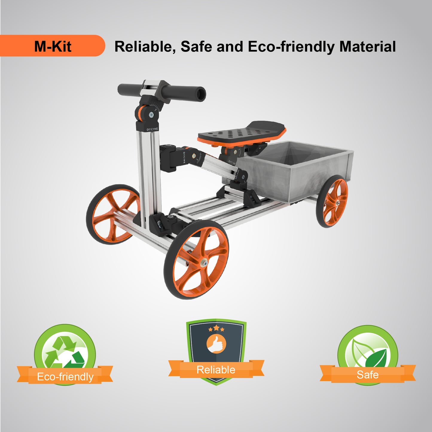 KidRock Buildable Kit 20 in 1 Kids Balance Bike No Pedal Toy for 1 to 6 Years Construction Construction Kit Kids Sit/Stand Scooter Most Popular M Kit (Non Electric)