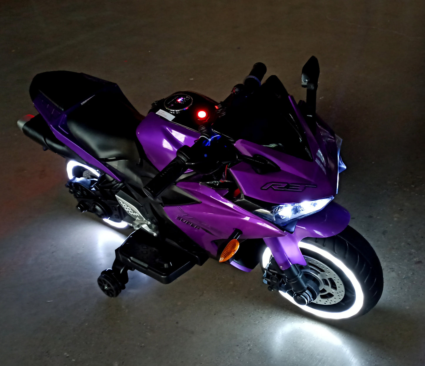 kids motorcycle 12V motorcycle for kids 3 4 5 6 years Boys Girls  12v7ah kids motorcycle ride on toy with Training  Wheels/manual throttle/ drive by hand /Lighting  wheels