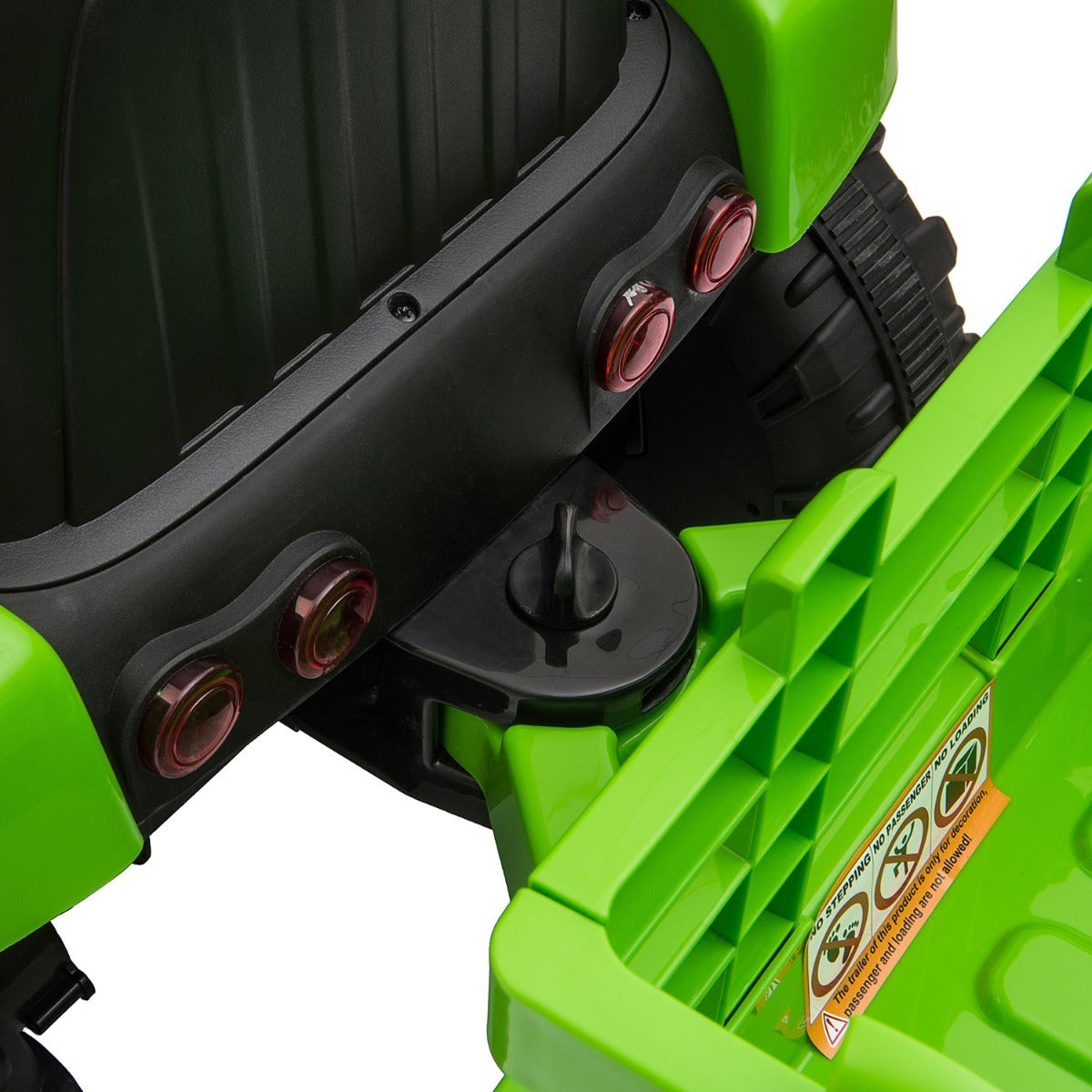 12V Kids Ride On Tractor with Trailer, Battery Powered Electric Car w/ Music, USB, Music, LED Lights, Vehicle Toy for 3 to 6 Ages, Light Green
