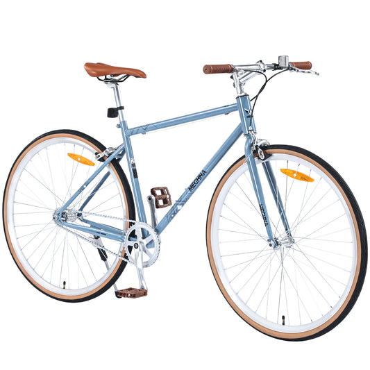 Single Speed Retro style 700C Road Bike For men women's City Bicycle,Steel Frame
