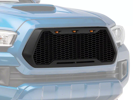 Black Mesh Grille For Toyota tacoma 2016 -2023 Not Fit Truck with Radar Behind the Badge