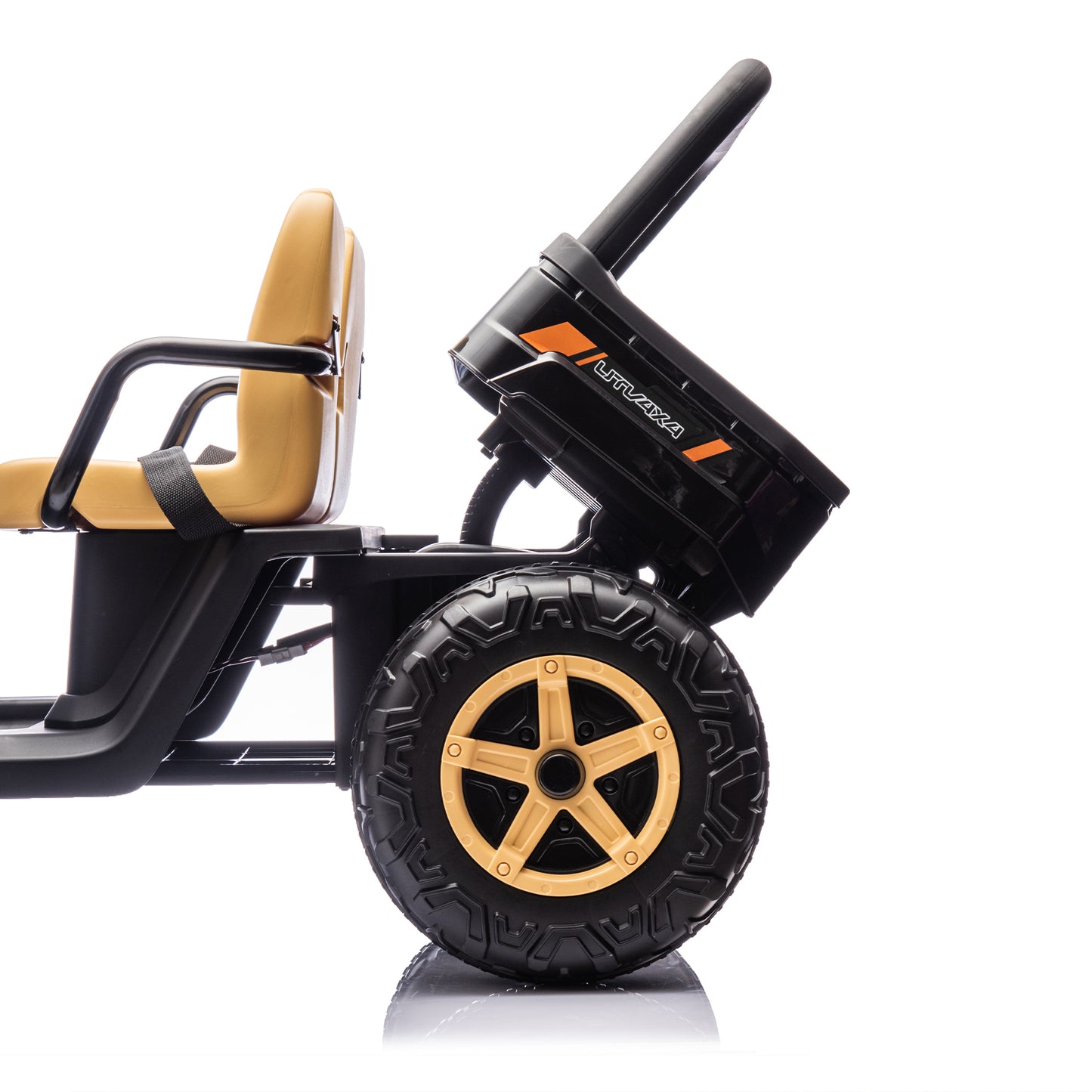 24V XXXL Kids Ride On UTV W/Parents Remote Control,Two-seater,Automatic tipping bucket,Rear wheel suspension,Slow start,Portable handle,Safety Belt,LED light,USB,MP3,Bluetooth,Horn for Kids Aged 3-8.