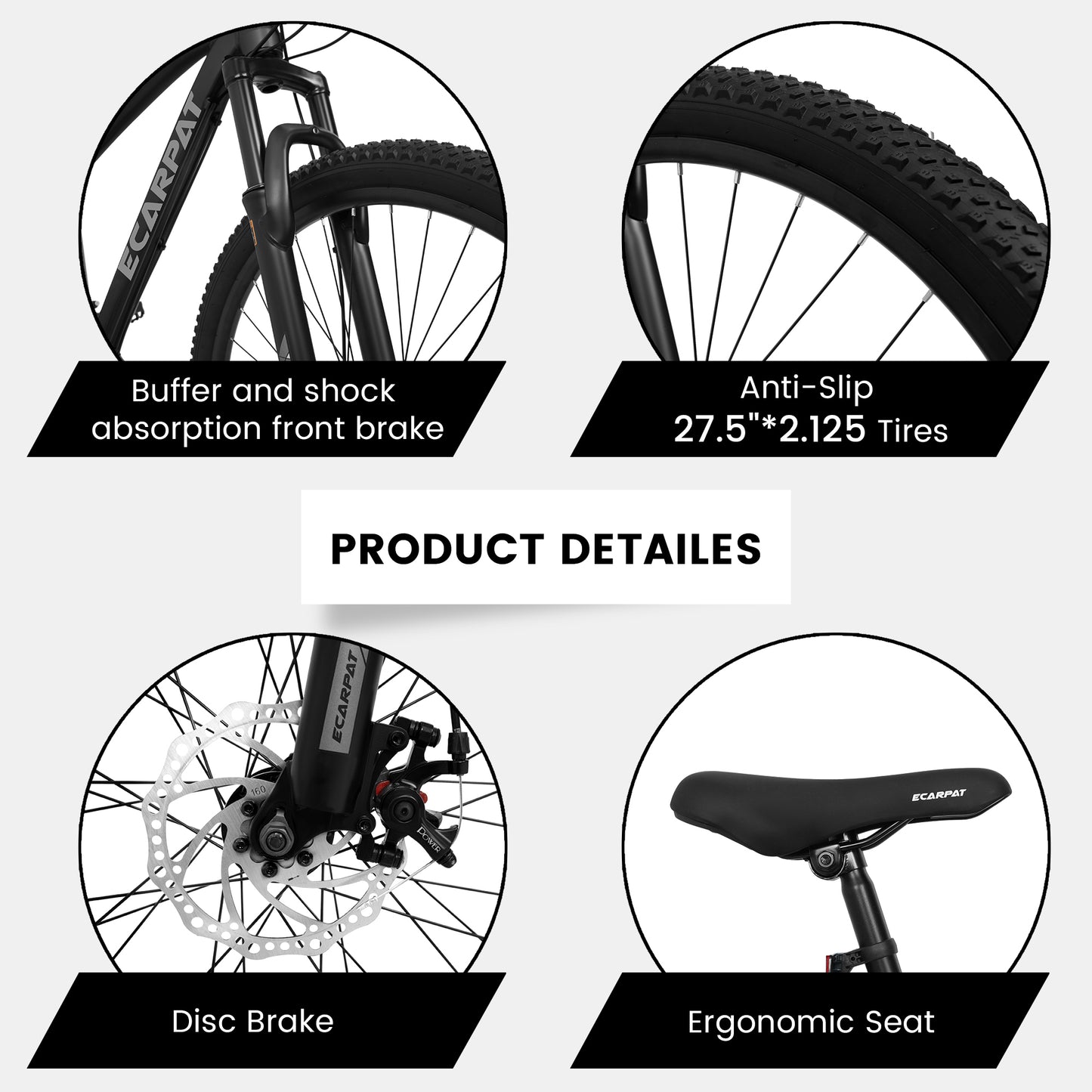 A2757 27 Inch Mountain Bike 21 Speed, Suspension Fork, Aluminum Frame Disc Brake, Mountain biking for both men and women.