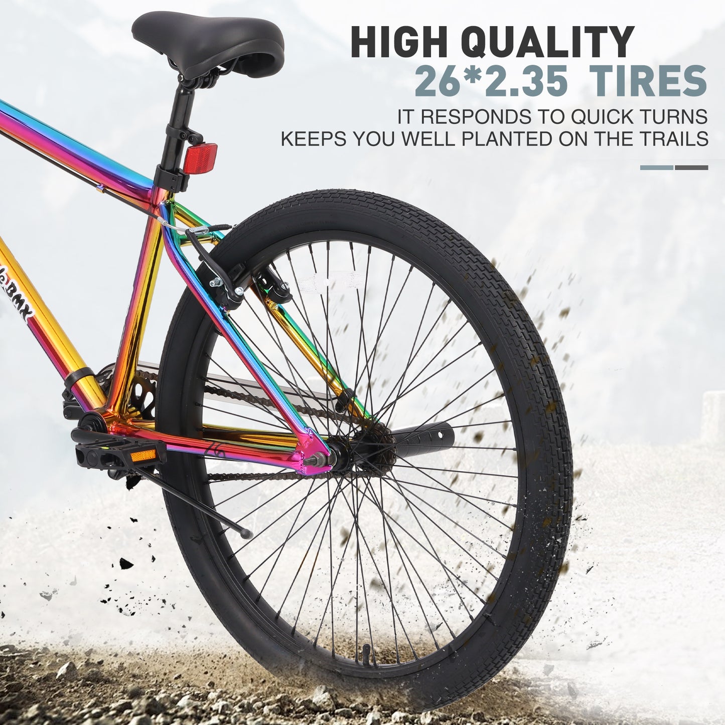 Freestyle Kids Bike Double Disc Brakes 26 Inch Single Speed  Children's Bicycle for Boys Girls Age 12+ Years