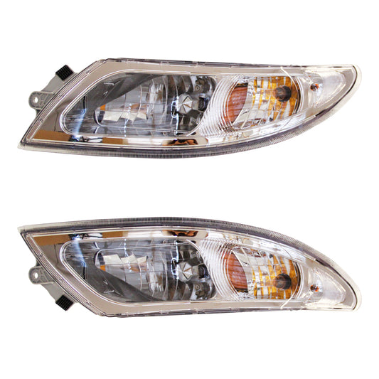 Headlights Assembly Fit for International Durastar 4200 4300 4400 4900 Truck, 2002-2018 International 4300 Pair Driver (Left Side) and Passenger (Right Side)