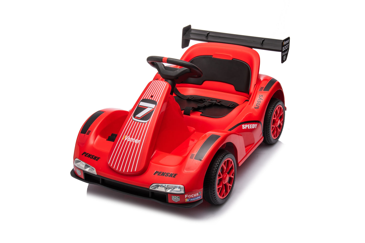 Kids Electric Go Kart, 12V Battery Powered  Ride On  Car w/Remote Control, Safety Belt, Slow Start, Music, 4 Wheeler Electric Vehicle for Kids, Gift for Boys Girls