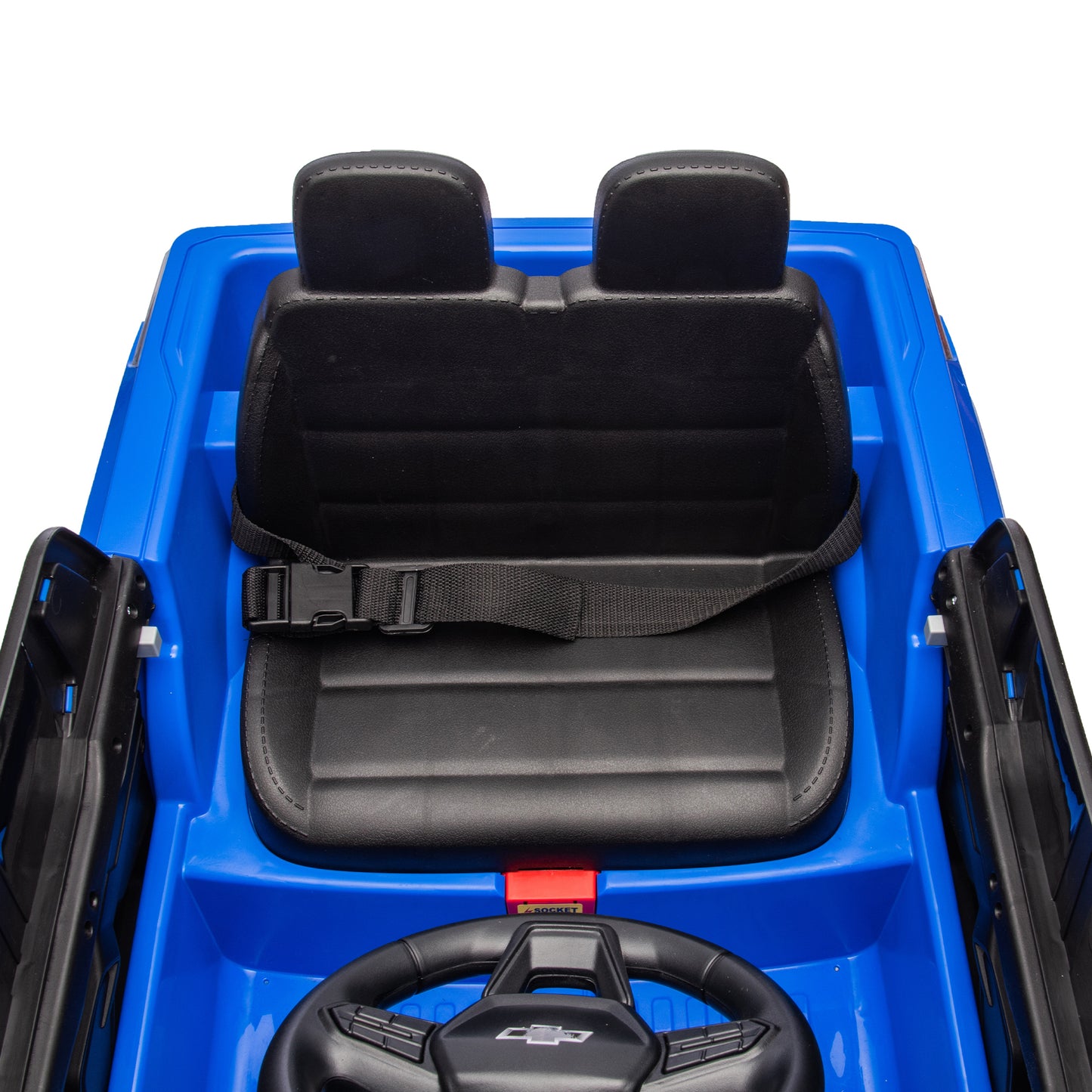 24V Kids Ride on Car W/Parents Control,Licensed Chevrolet Silverado,Four-wheel suspension,LED Lights,Bluetooth,music,USB,MP3,Power display,speeds 2.49-3.73MPH For kids aged 2-5.