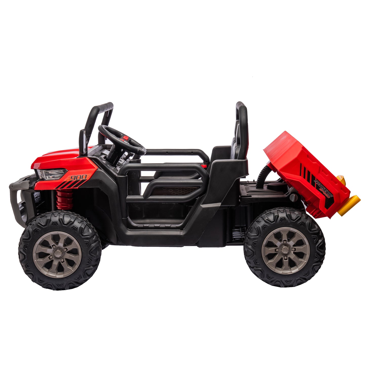 24V Ride On Truck 2 Seater Ride On UTV with 2x200W Motor Ride On Dump Truck with Dump Bed/Shovel Ride On Car with Remote Control Electric Vehicle with  Non-slip tyre for Boys Girls