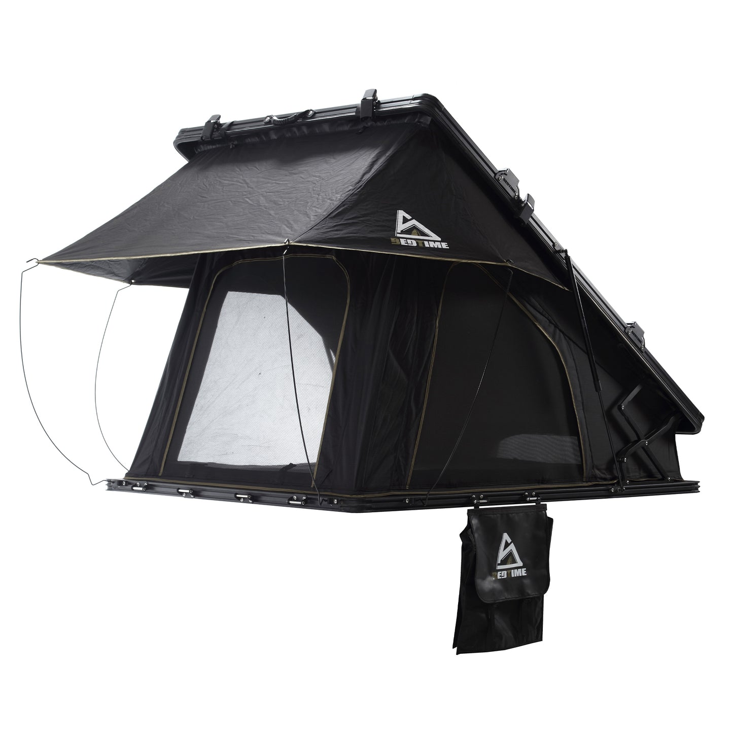 BEDTIME Hard Shell Rooftop Tent-Honeycomb aluminum,Hydraulic support,three second speed open,Roof rack,High sunscreen&water resistance Level,Sturdy,Better ventilation For 2-3 people Car SUV Truck tent