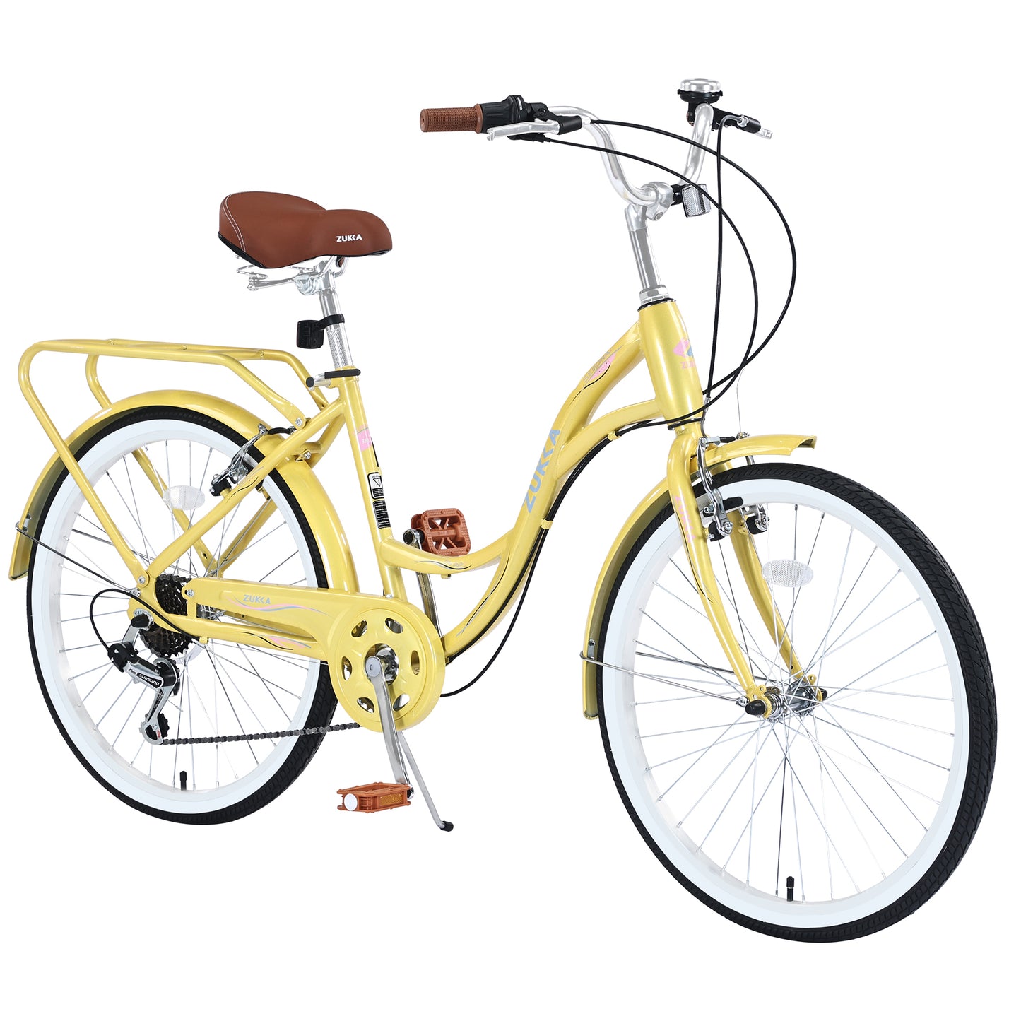 7 Speed, Steel Frame, Multiple Colors 24 Inch Ladies Bicycle