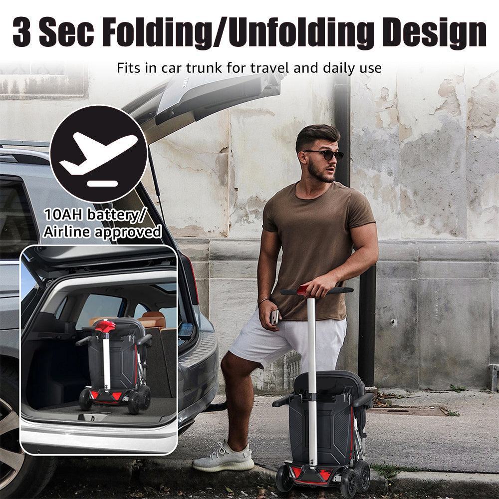 MOBIFREE Powered Lightweight Manual Folding Mobility Scooter M2020 for Adults and Seniors.