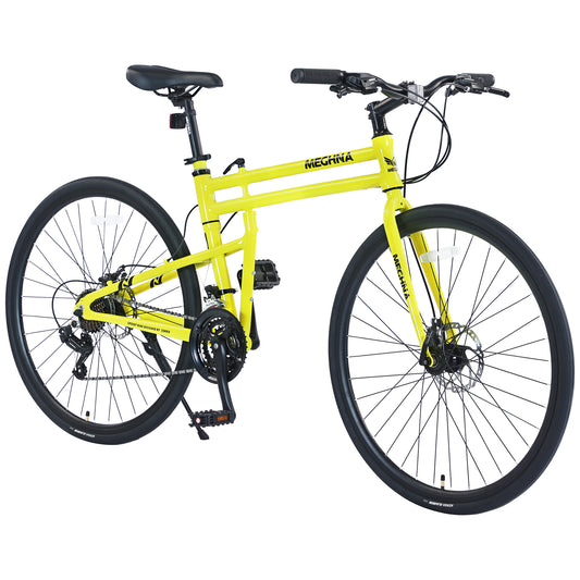 21 Speed Folding Hybrid bike Disc Brake 700C Road Bike For men women's City Bicycle