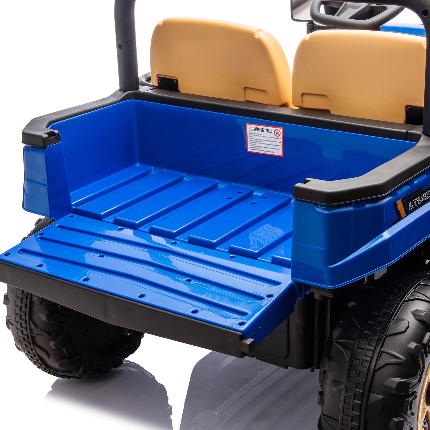 24V XXXL Kids Ride On UTV W/Parents Remote Control,Two-seater,Automatic tipping bucket,Rear wheel suspension,Slow start,Portable handle,Safety Belt,LED light,USB,MP3,Bluetooth,Horn for Kids Aged 3-8.