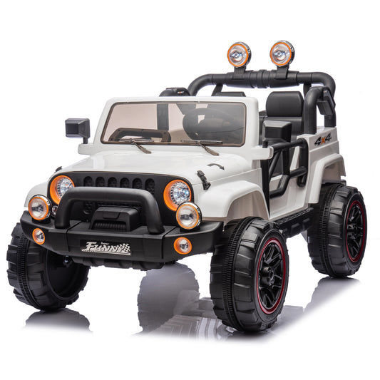 24V Kids Ride On Electric Car W/Parents Control,Seat width 19.09in,2WD,Rear suspension,Trunk storage,Portable pull rod,Light&Searchlight,Bluetooth,USB,Provide a speed of 2.5-4MPH for Kids Aged 3-8.