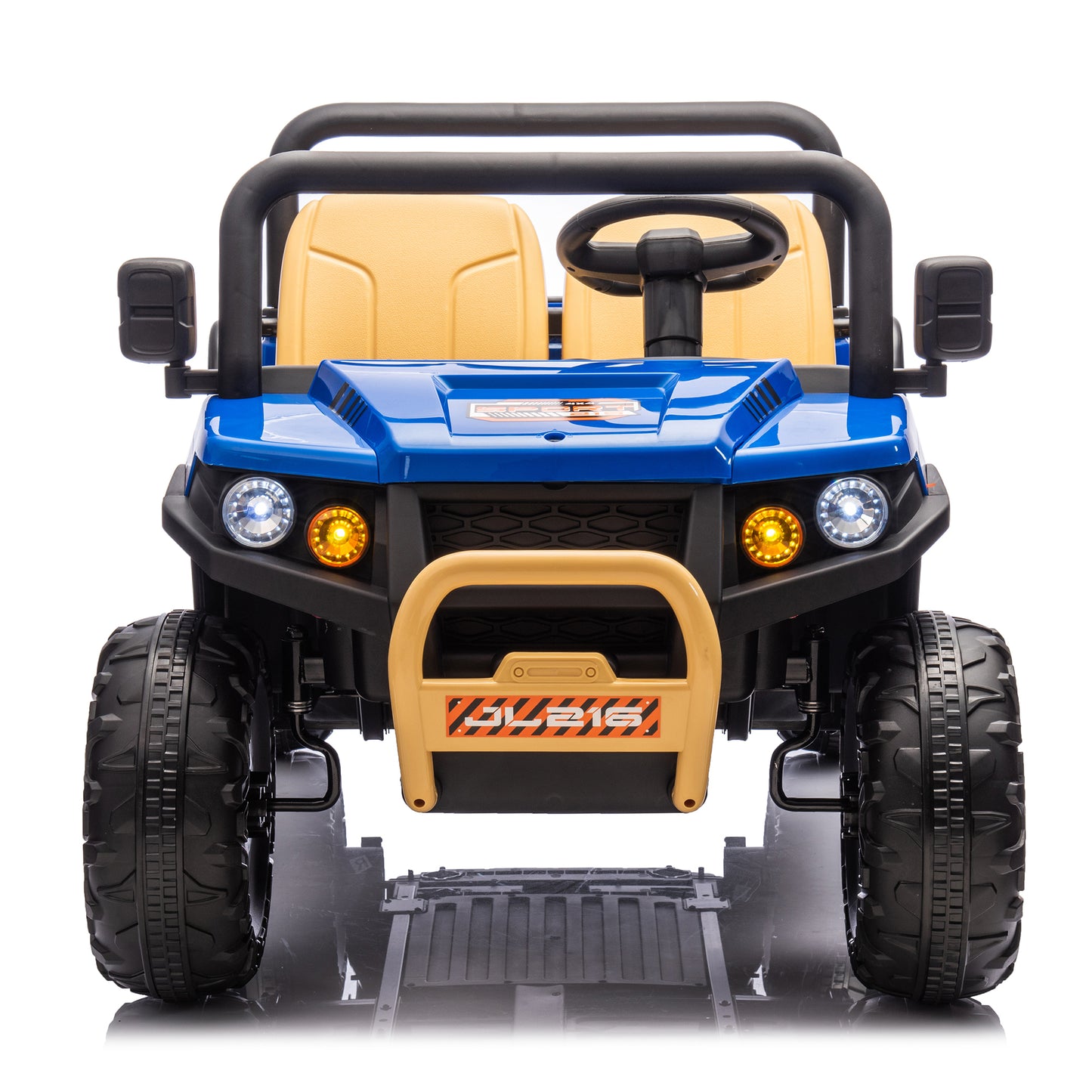 24V XXXL Kids Ride On UTV W/Parents Remote Control,Two-seater,Automatic tipping bucket,Rear wheel suspension,Slow start,Portable handle,Safety Belt,LED light,USB,MP3,Bluetooth,Horn for Kids Aged 3-8.