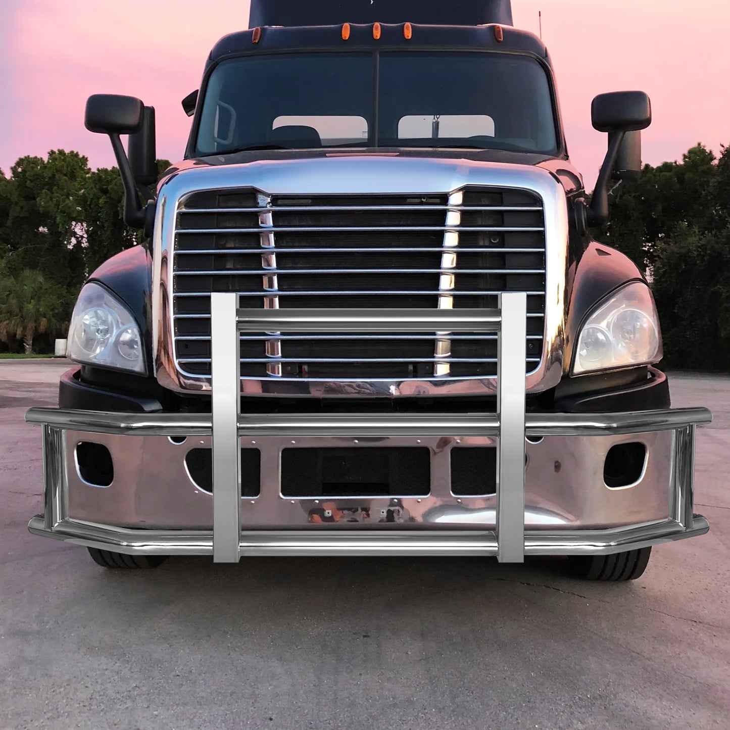 Stainless Steel Deer Guard Bumper for Freightliner Cascadia 2008-2017 with brackets