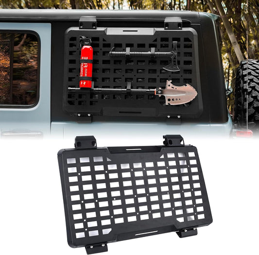 Rear Window Molle Panel Modular Storage Panel System Rear Window Protective Decoration for 2018-2023 Jeep Wrangler JL 4 Doors, Driver side