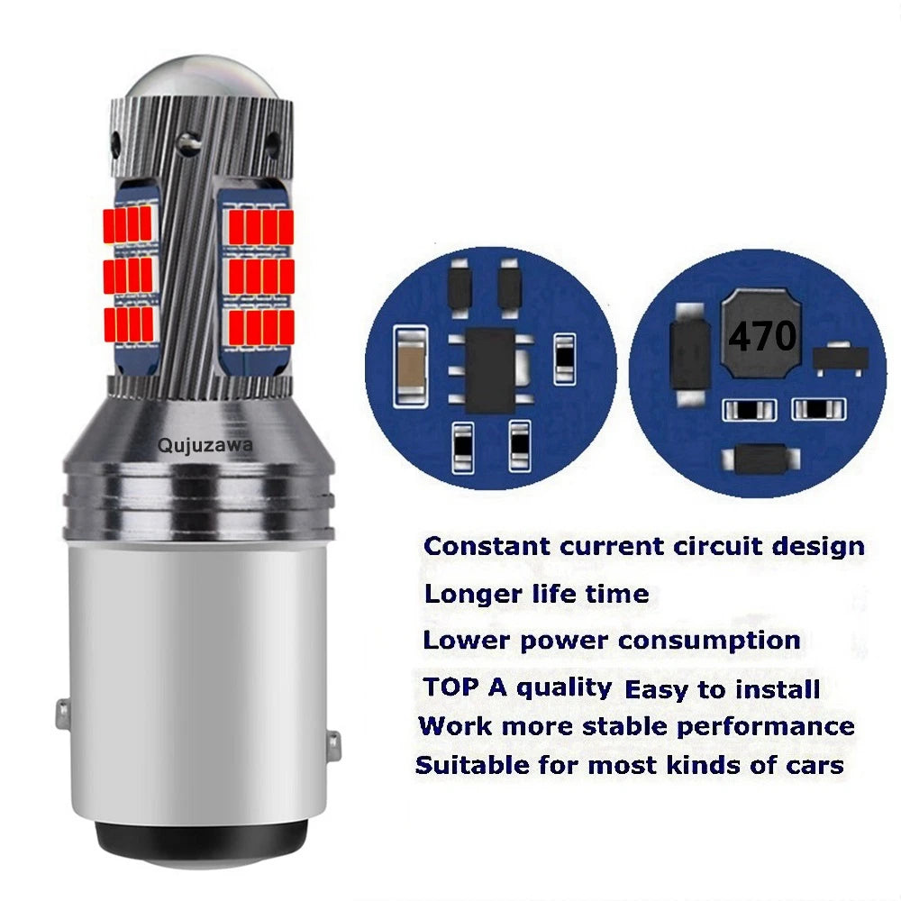 2PCS New 1157 P21/5W BAY15D Super Bright 2016 LED Car Tail Brake Bulbs Turn Signals Auto Rear Fog Lamp Daytime Running Light 12V