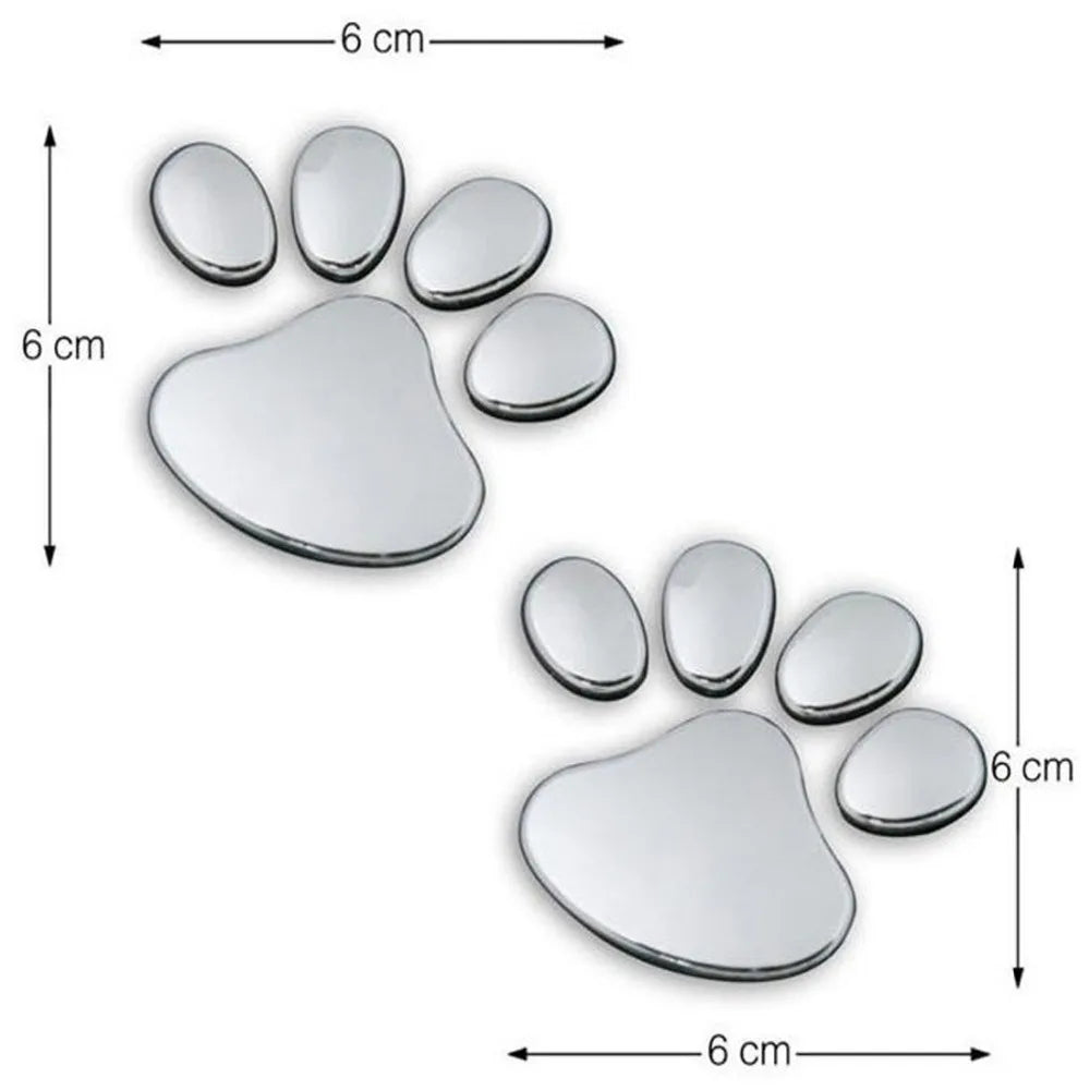 2PCS Auto Accessories Car Sticker Cool Design Paw 3D Animal Dog Cat Footprint Decal Car PVC sticker car decal