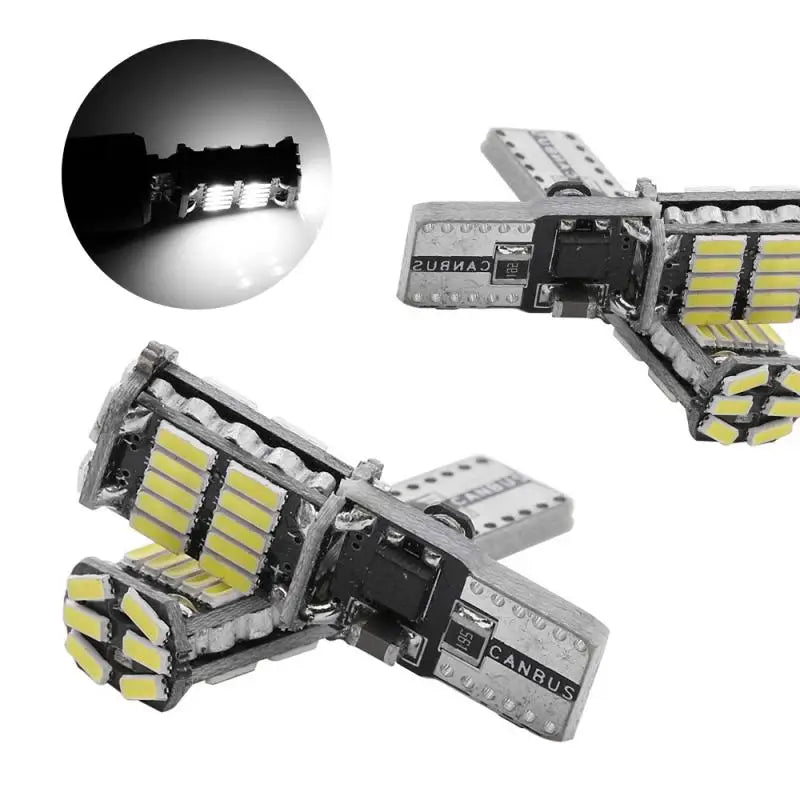 1/2Pcs Signal Lamp 1200Lm T10 W5W LED Canbus Bulbs 4014 26SMD Instrument Lights White 12V 7000K LED Reversing Lights 12V lde
