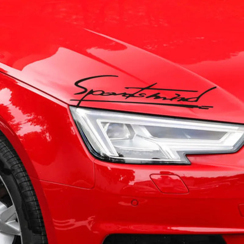 Personality 'Sports Mind' Car Stickers Car Hood Light Eyebrow Decals Reflective Decoration Automobiles Car Accessories Styling